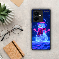 Thumbnail for Christmas Neon Snowman - Vivo Y22 θήκη