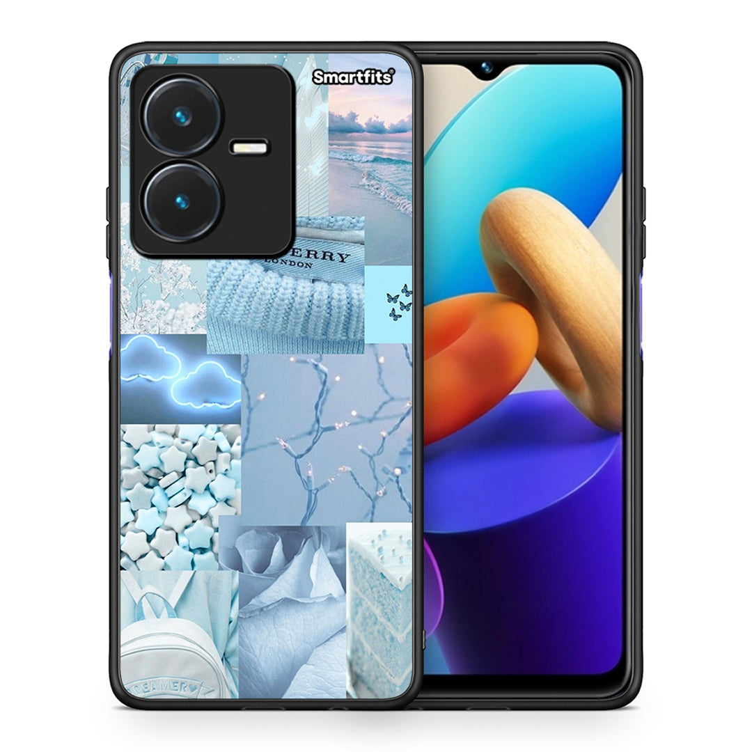 Θήκη Vivo Y22s Ciel Aesthetic Collage από τη Smartfits με σχέδιο στο πίσω μέρος και μαύρο περίβλημα | Vivo Y22s Ciel Aesthetic Collage case with colorful back and black bezels