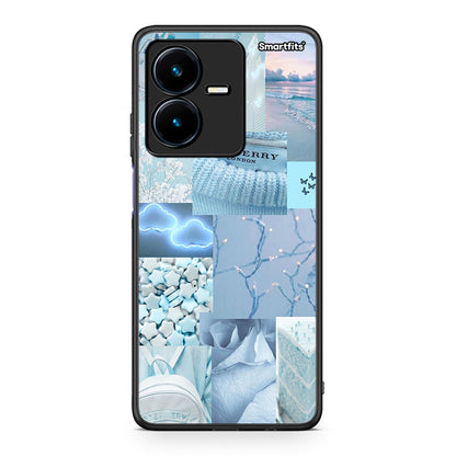 Vivo Y22s Ciel Aesthetic Collage θήκη από τη Smartfits με σχέδιο στο πίσω μέρος και μαύρο περίβλημα | Smartphone case with colorful back and black bezels by Smartfits