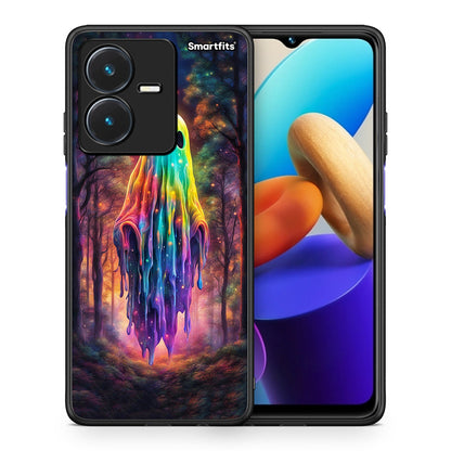 Θήκη Vivo Y22s Halloween Ghost από τη Smartfits με σχέδιο στο πίσω μέρος και μαύρο περίβλημα | Vivo Y22s Halloween Ghost case with colorful back and black bezels