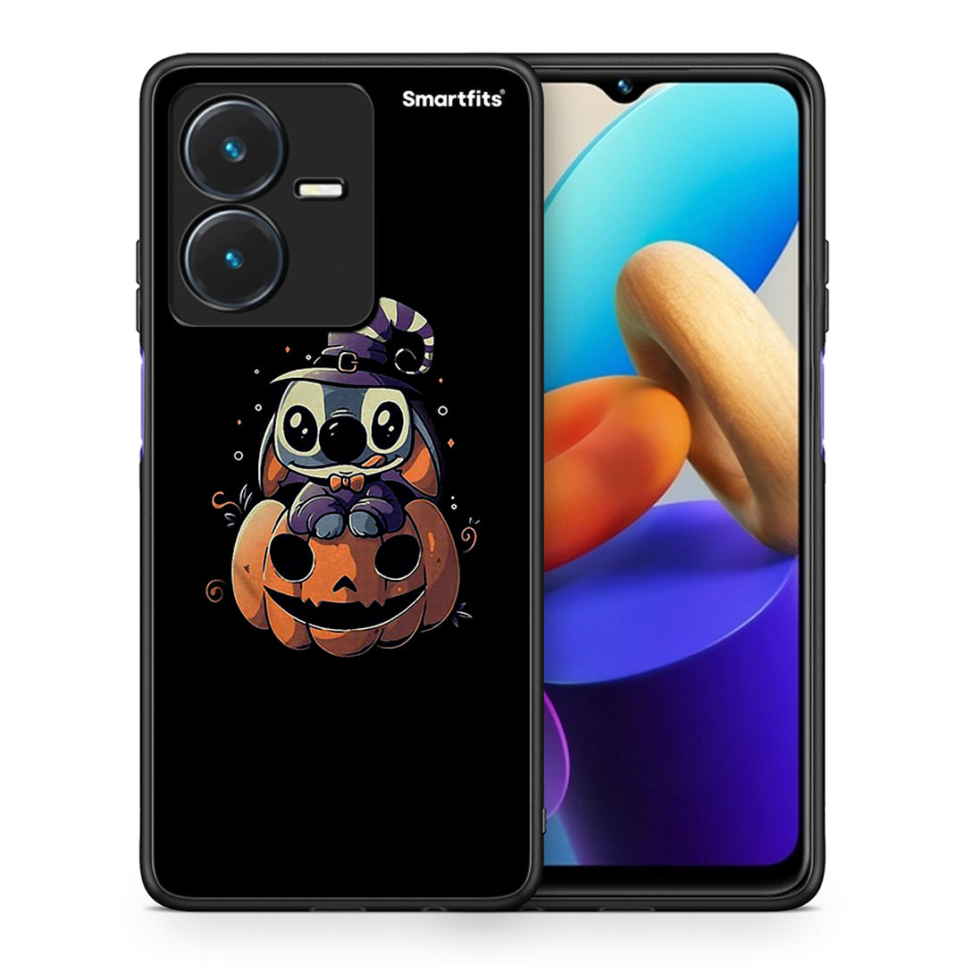 Θήκη Vivo Y22s Halloween Stitch από τη Smartfits με σχέδιο στο πίσω μέρος και μαύρο περίβλημα | Vivo Y22s Halloween Stitch case with colorful back and black bezels