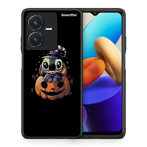 Θήκη Vivo Y22s Halloween Stitch από τη Smartfits με σχέδιο στο πίσω μέρος και μαύρο περίβλημα | Vivo Y22s Halloween Stitch case with colorful back and black bezels