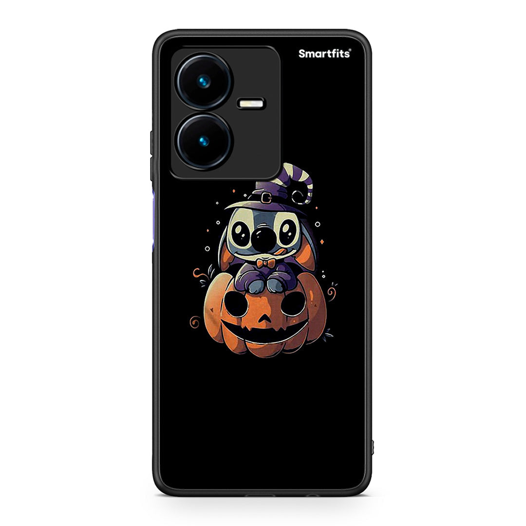 Vivo Y22s Halloween Stitch θήκη από τη Smartfits με σχέδιο στο πίσω μέρος και μαύρο περίβλημα | Smartphone case with colorful back and black bezels by Smartfits