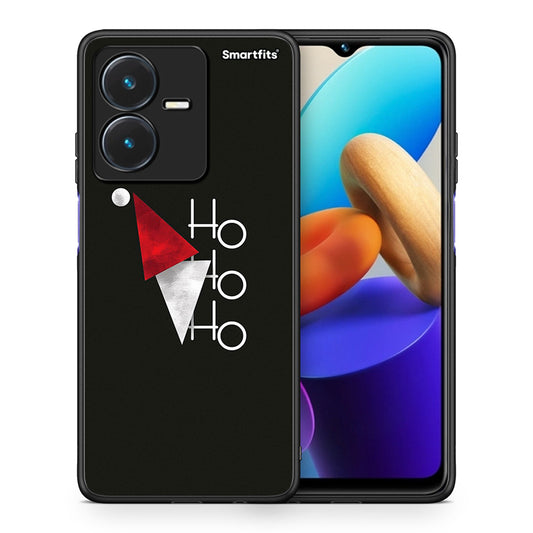 Θήκη Vivo Y22s Minimal Christmas από τη Smartfits με σχέδιο στο πίσω μέρος και μαύρο περίβλημα | Vivo Y22s Minimal Christmas case with colorful back and black bezels