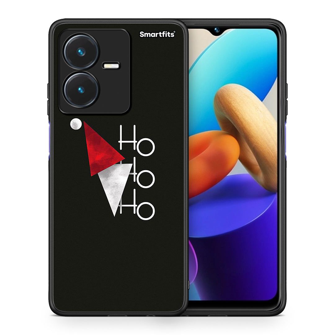 Θήκη Vivo Y22s Minimal Christmas από τη Smartfits με σχέδιο στο πίσω μέρος και μαύρο περίβλημα | Vivo Y22s Minimal Christmas case with colorful back and black bezels