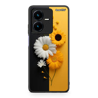 Thumbnail for Vivo Y22s Yellow Daisies θήκη από τη Smartfits με σχέδιο στο πίσω μέρος και μαύρο περίβλημα | Smartphone case with colorful back and black bezels by Smartfits