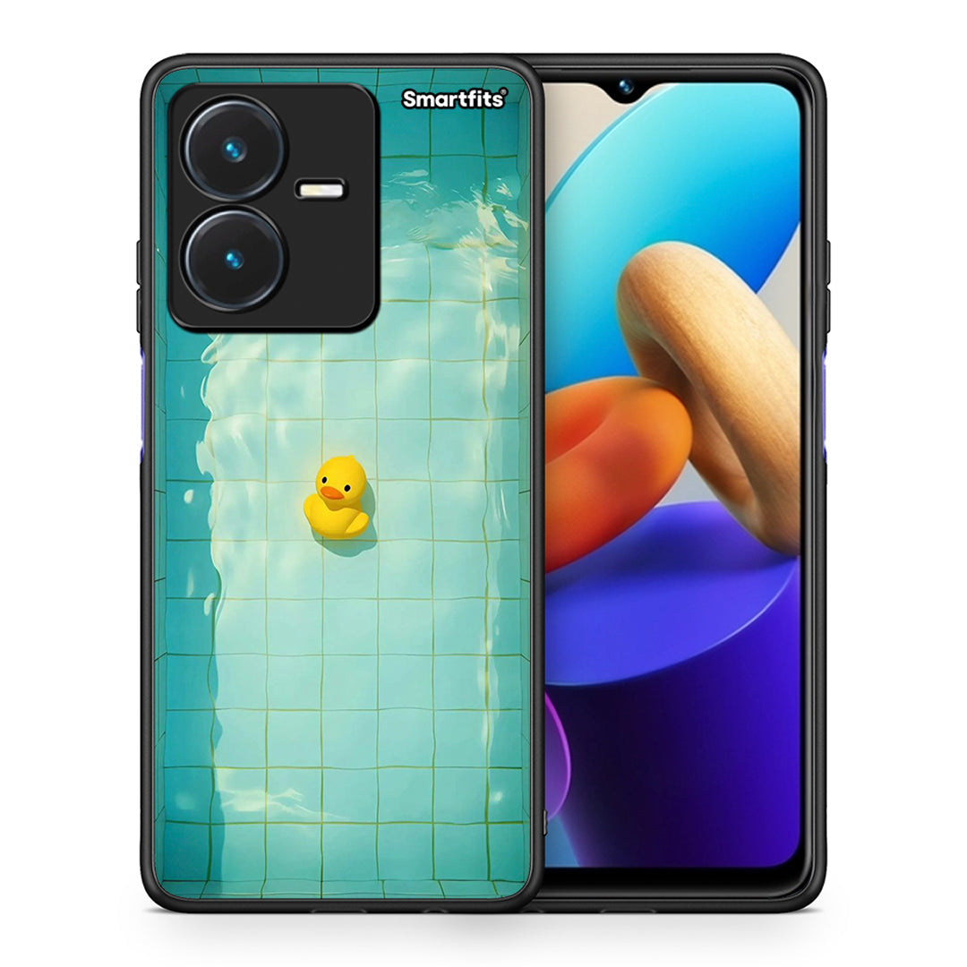 Θήκη Vivo Y22s Yellow Duck από τη Smartfits με σχέδιο στο πίσω μέρος και μαύρο περίβλημα | Vivo Y22s Yellow Duck case with colorful back and black bezels