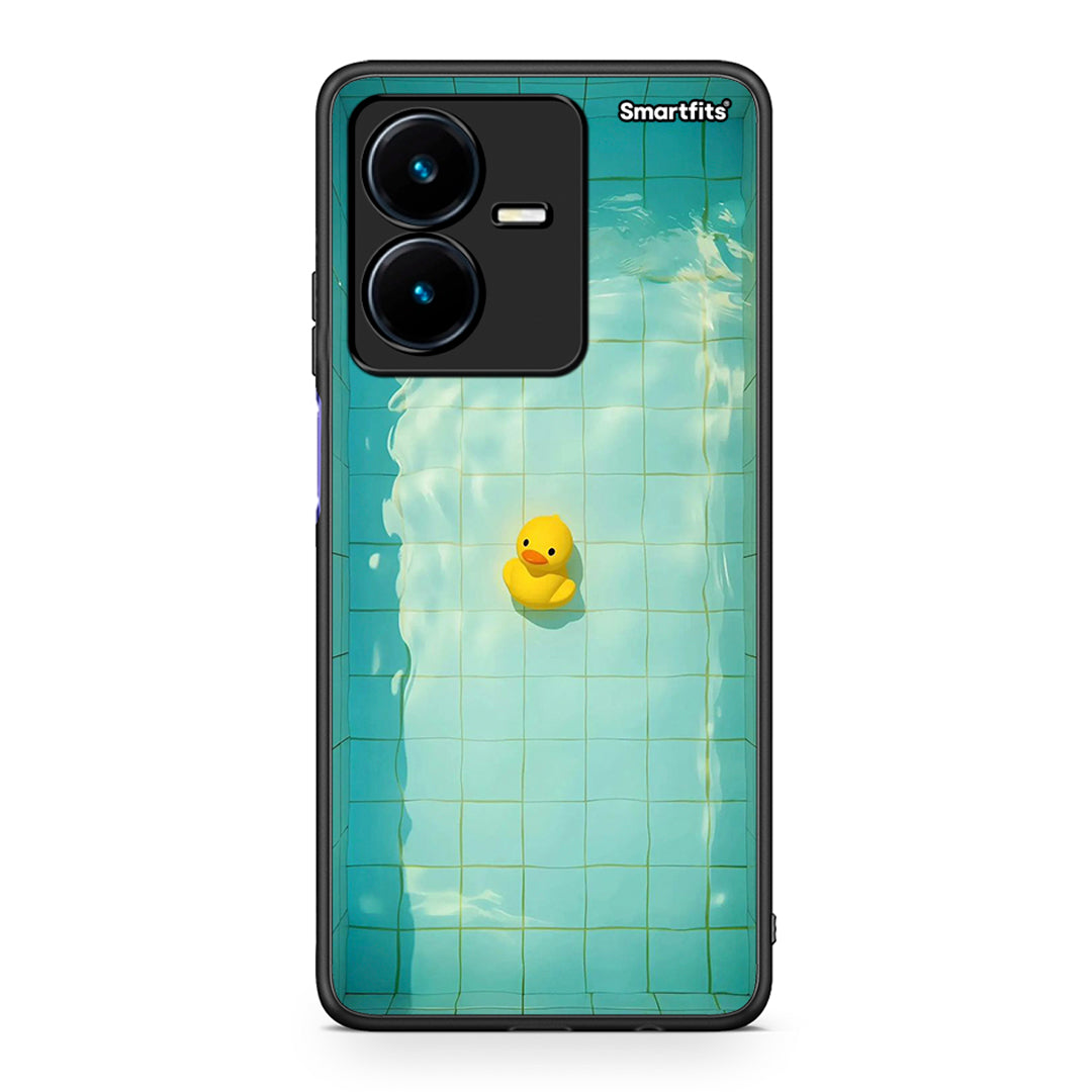 Vivo Y22s Yellow Duck θήκη από τη Smartfits με σχέδιο στο πίσω μέρος και μαύρο περίβλημα | Smartphone case with colorful back and black bezels by Smartfits
