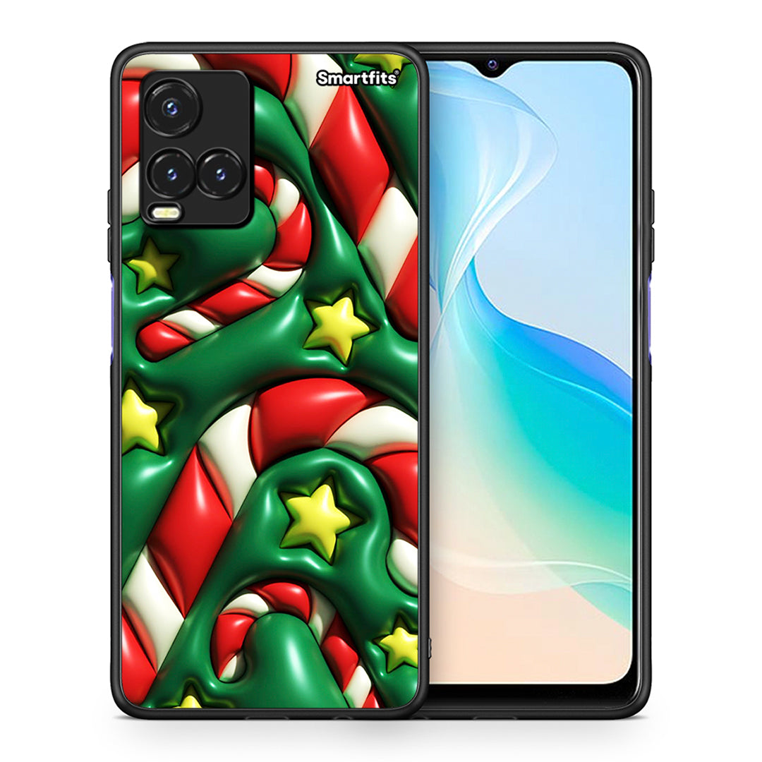 Θήκη Vivo Y33s / Y21s / Y21 Christmas Bubbles από τη Smartfits με σχέδιο στο πίσω μέρος και μαύρο περίβλημα | Vivo Y33s / Y21s / Y21 Christmas Bubbles case with colorful back and black bezels