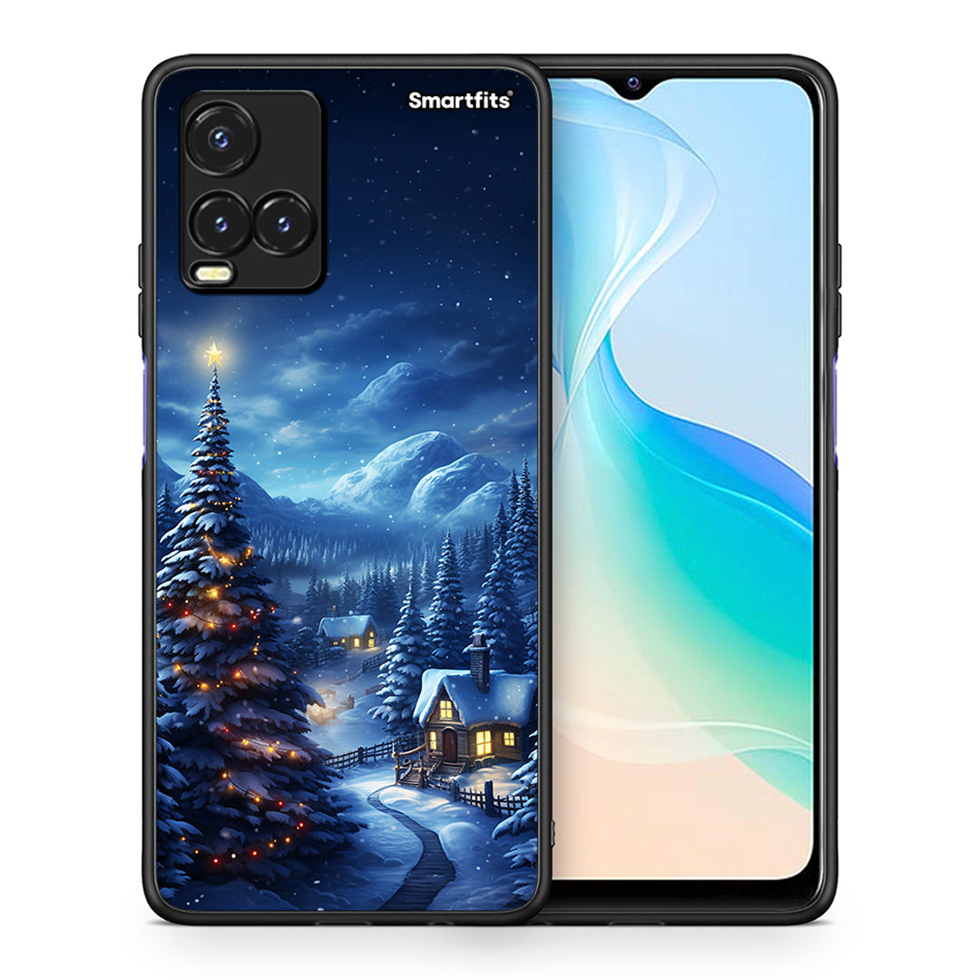Θήκη Vivo Y33s / Y21s / Y21 Christmas Scenery από τη Smartfits με σχέδιο στο πίσω μέρος και μαύρο περίβλημα | Vivo Y33s / Y21s / Y21 Christmas Scenery case with colorful back and black bezels
