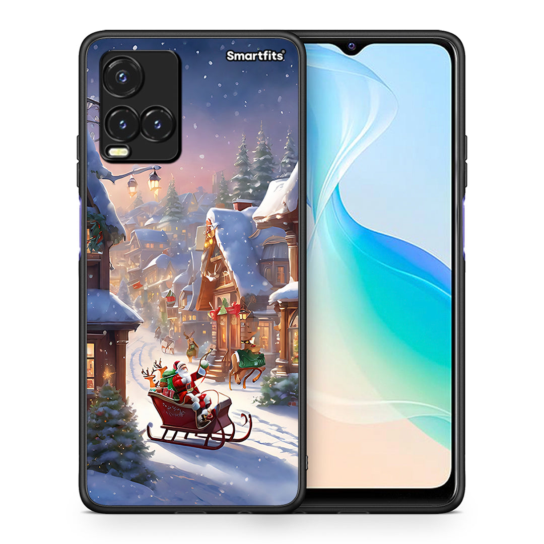 Θήκη Vivo Y33s / Y21s / Y21 Christmas Snow από τη Smartfits με σχέδιο στο πίσω μέρος και μαύρο περίβλημα | Vivo Y33s / Y21s / Y21 Christmas Snow case with colorful back and black bezels