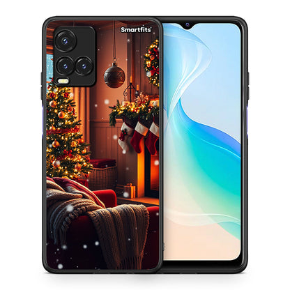 Θήκη Vivo Y33s / Y21s / Y21 Home For Christmas από τη Smartfits με σχέδιο στο πίσω μέρος και μαύρο περίβλημα | Vivo Y33s / Y21s / Y21 Home For Christmas case with colorful back and black bezels