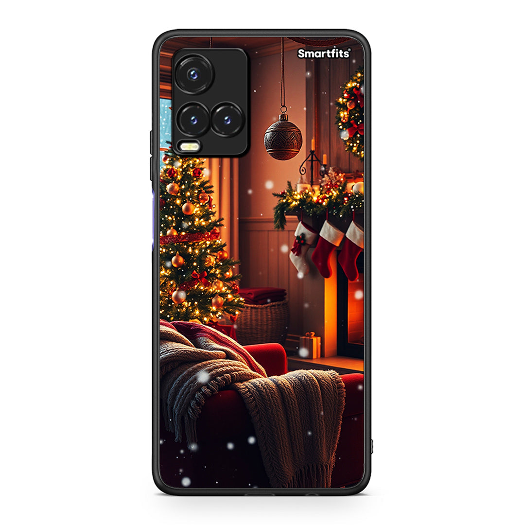 Vivo Y33s / Y21s / Y21 Home For Christmas θήκη από τη Smartfits με σχέδιο στο πίσω μέρος και μαύρο περίβλημα | Smartphone case with colorful back and black bezels by Smartfits