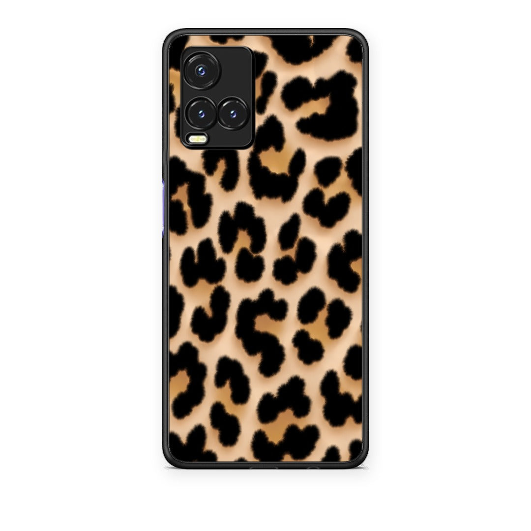 Θήκη Vivo Y33s / Y21s / Y21 Leopard Print Tan Large από τη Smartfits με σχέδιο στο πίσω μέρος και μαύρο περίβλημα | Vivo Y33s / Y21s / Y21 Leopard Print Tan Large case with colorful back and black bezels