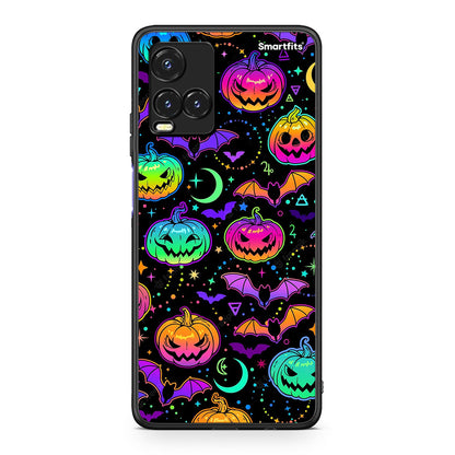 Vivo Y33s / Y21s / Y21 Neon Halloween θήκη από τη Smartfits με σχέδιο στο πίσω μέρος και μαύρο περίβλημα | Smartphone case with colorful back and black bezels by Smartfits