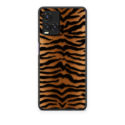 Θήκη Vivo Y33s / Y21s / Y21 Tiger Print Orange and Black από τη Smartfits με σχέδιο στο πίσω μέρος και μαύρο περίβλημα | Vivo Y33s / Y21s / Y21 Tiger Print Orange and Black case with colorful back and black bezels