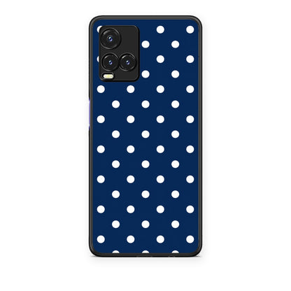 Θήκη Vivo Y33s / Y21s / Y21 White Small Polka Dots on Navy από τη Smartfits με σχέδιο στο πίσω μέρος και μαύρο περίβλημα | Vivo Y33s / Y21s / Y21 White Small Polka Dots on Navy case with colorful back and black bezels