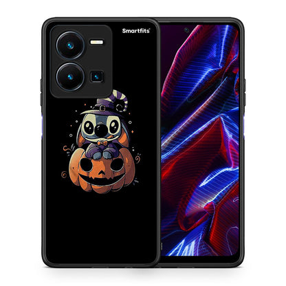 Θήκη Vivo Y35 5G Halloween Stitch από τη Smartfits με σχέδιο στο πίσω μέρος και μαύρο περίβλημα | Vivo Y35 5G Halloween Stitch case with colorful back and black bezels