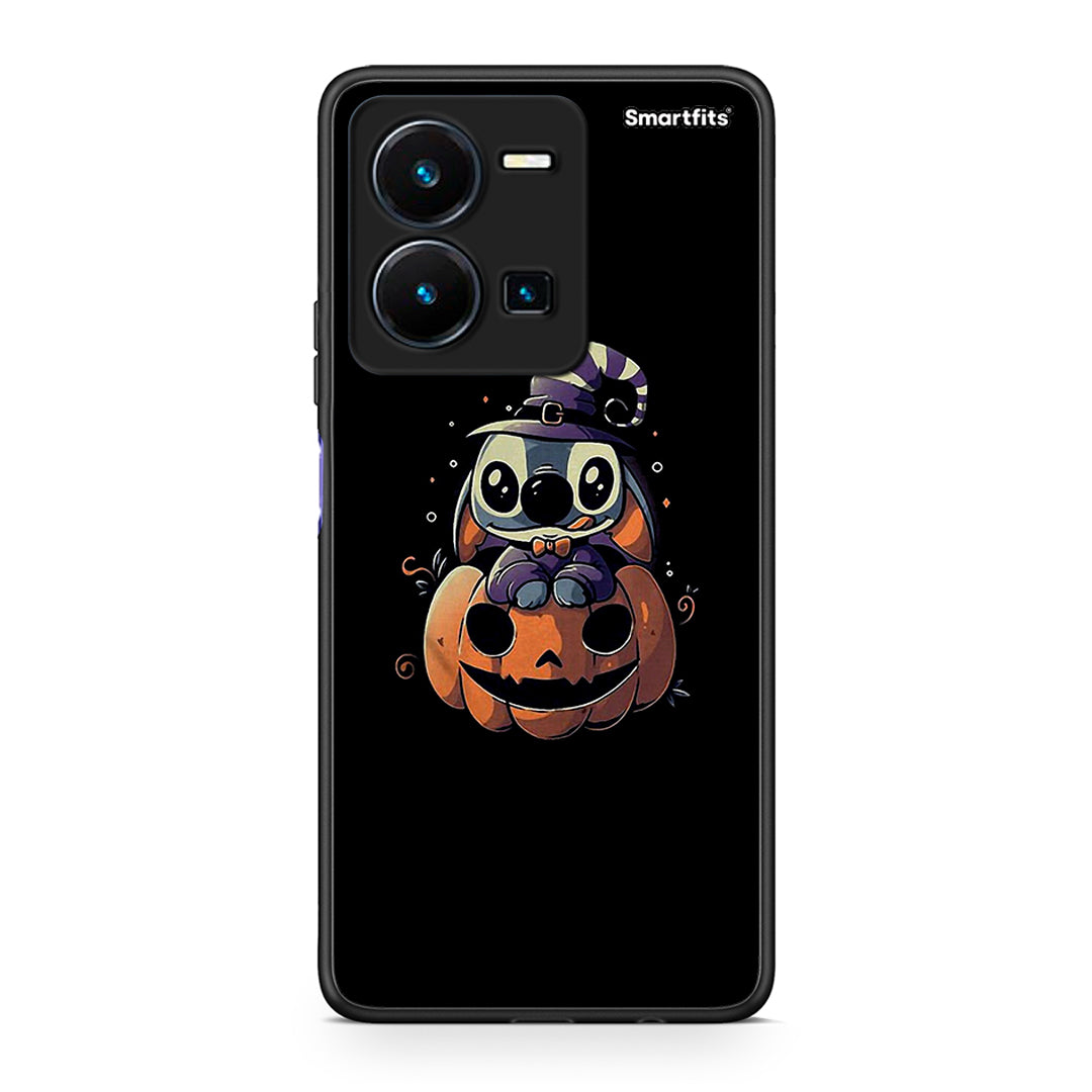 Vivo Y35 5G Halloween Stitch θήκη από τη Smartfits με σχέδιο στο πίσω μέρος και μαύρο περίβλημα | Smartphone case with colorful back and black bezels by Smartfits