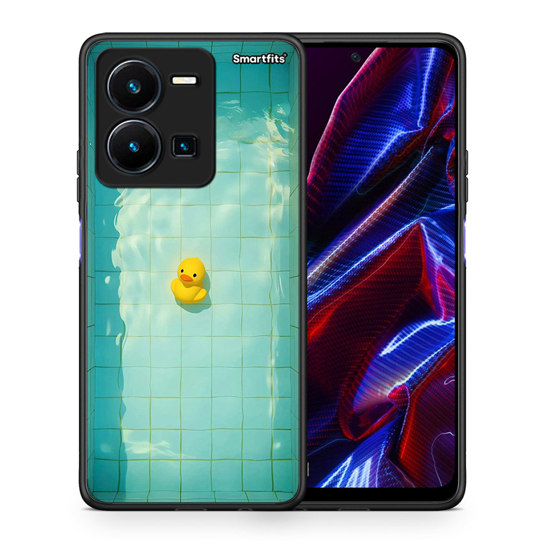 Θήκη Vivo Y35 5G Yellow Duck από τη Smartfits με σχέδιο στο πίσω μέρος και μαύρο περίβλημα | Vivo Y35 5G Yellow Duck case with colorful back and black bezels