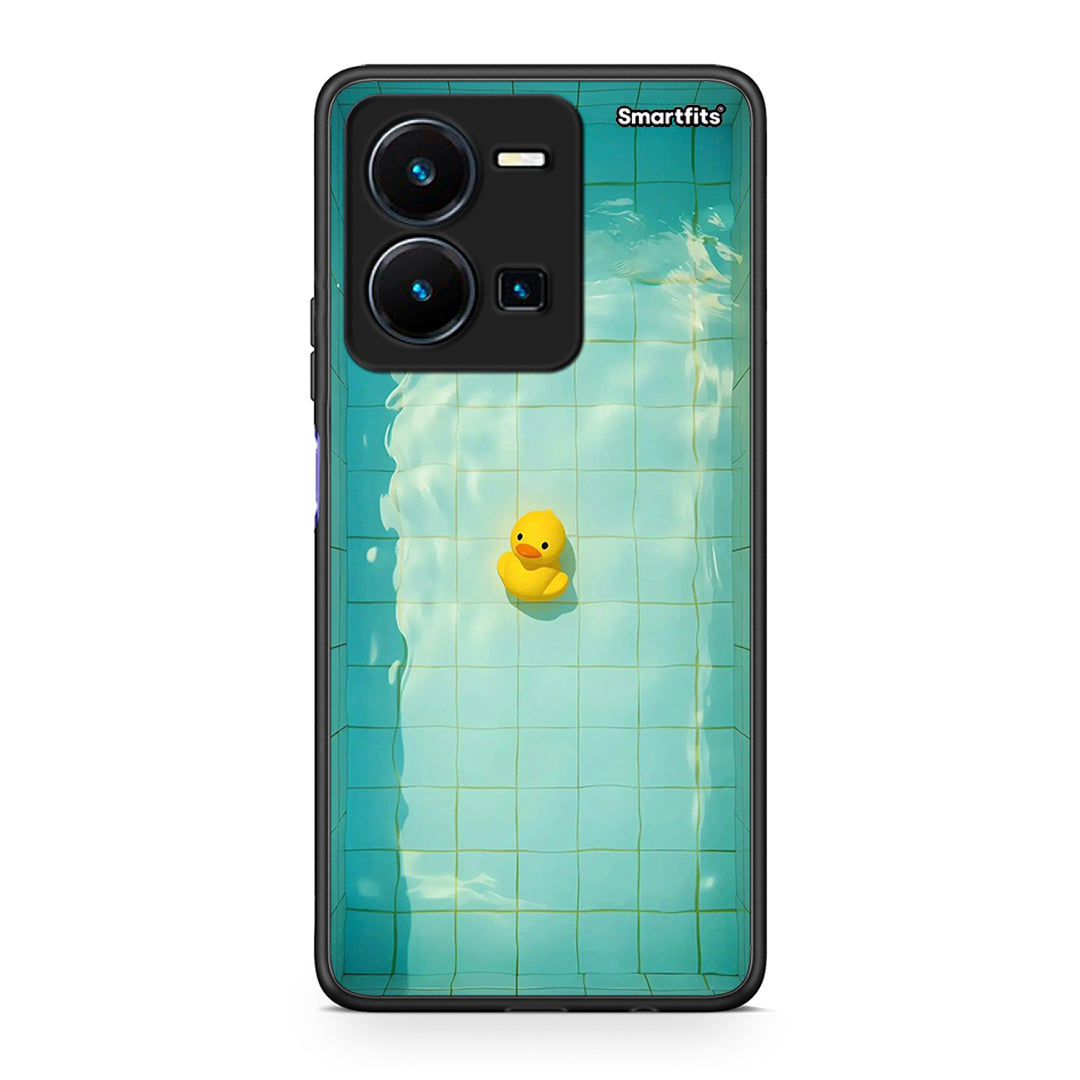 Vivo Y35 5G Yellow Duck θήκη από τη Smartfits με σχέδιο στο πίσω μέρος και μαύρο περίβλημα | Smartphone case with colorful back and black bezels by Smartfits