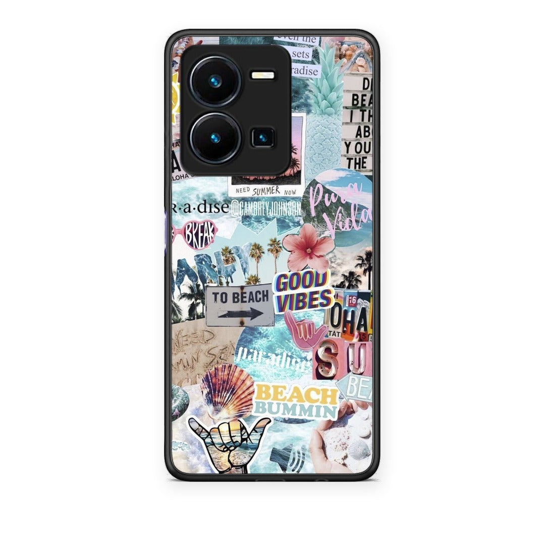 Θήκη Vivo Y22s / Y35 4G Summer Vibes από τη Smartfits με σχέδιο στο πίσω μέρος και μαύρο περίβλημα | Vivo Y22s / Y35 4G Summer Vibes case with colorful back and black bezels