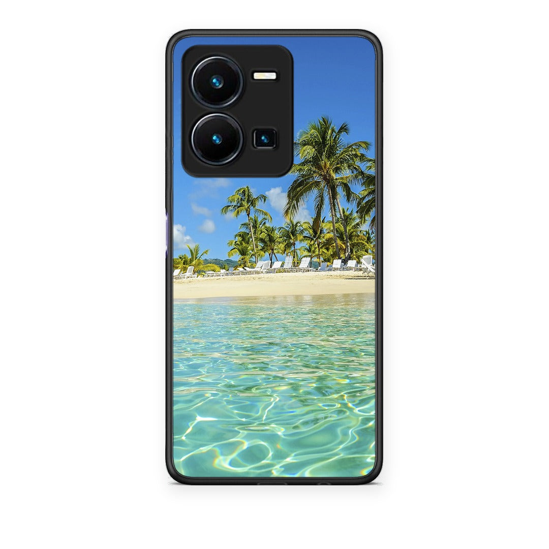 Θήκη Vivo Y22s / Y35 4G Tropical Vibes από τη Smartfits με σχέδιο στο πίσω μέρος και μαύρο περίβλημα | Vivo Y22s / Y35 4G Tropical Vibes case with colorful back and black bezels