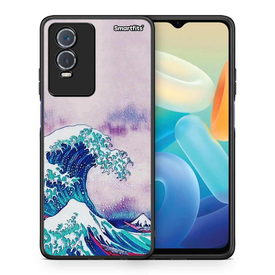 Θήκη Vivo Y76 5G / Y76s / Y74s Blue Waves από τη Smartfits με σχέδιο στο πίσω μέρος και μαύρο περίβλημα | Vivo Y76 5G / Y76s / Y74s Blue Waves case with colorful back and black bezels