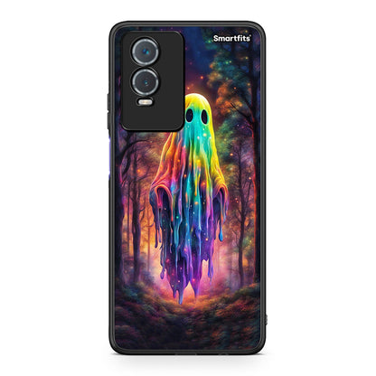 Vivo Y76 5G / Y76s / Y74s Halloween Ghost θήκη από τη Smartfits με σχέδιο στο πίσω μέρος και μαύρο περίβλημα | Smartphone case with colorful back and black bezels by Smartfits