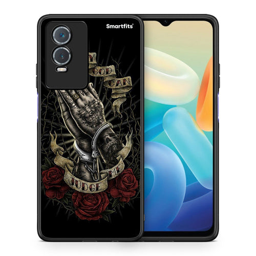 Θήκη Vivo Y76 5G / Y76s / Y74s Judge By God από τη Smartfits με σχέδιο στο πίσω μέρος και μαύρο περίβλημα | Vivo Y76 5G / Y76s / Y74s Judge By God case with colorful back and black bezels