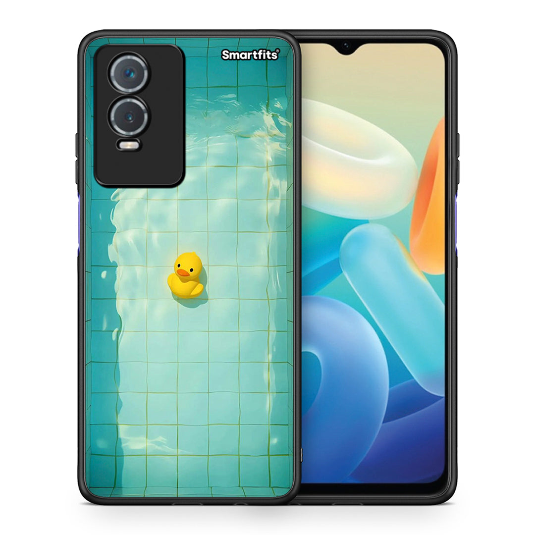 Θήκη Vivo Y76 5G / Y76s / Y74s Yellow Duck από τη Smartfits με σχέδιο στο πίσω μέρος και μαύρο περίβλημα | Vivo Y76 5G / Y76s / Y74s Yellow Duck case with colorful back and black bezels