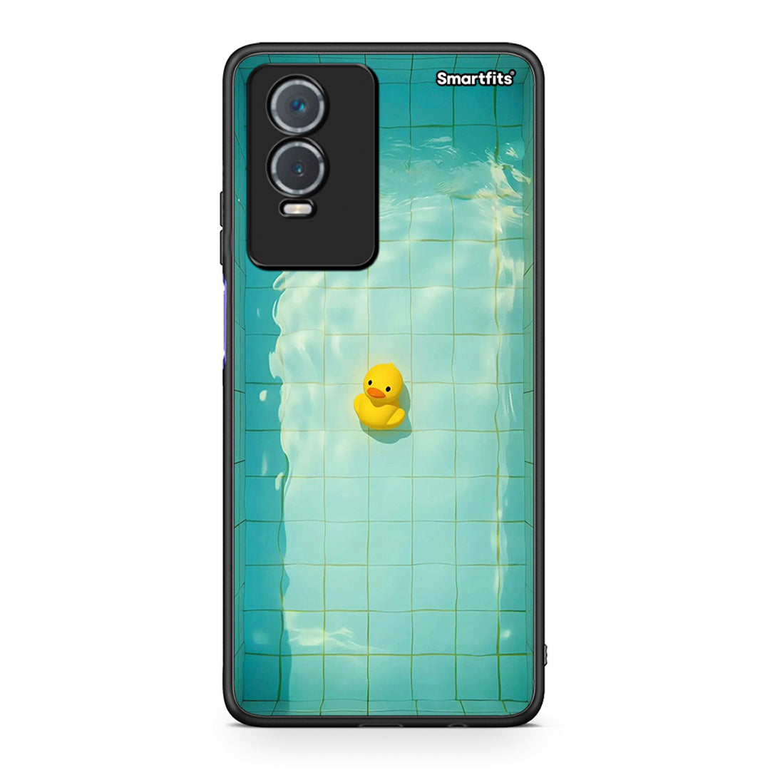 Vivo Y76 5G / Y76s / Y74s Yellow Duck θήκη από τη Smartfits με σχέδιο στο πίσω μέρος και μαύρο περίβλημα | Smartphone case with colorful back and black bezels by Smartfits