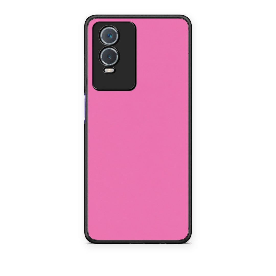 Θήκη Vivo Y76 5G / Y76s / Y74s Rose Pink από τη Smartfits με σχέδιο στο πίσω μέρος και μαύρο περίβλημα | Vivo Y76 5G / Y76s / Y74s Rose Pink case with colorful back and black bezels