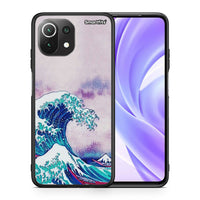 Thumbnail for Θήκη Xiaomi 11 Lite/Mi 11 Lite Blue Waves από τη Smartfits με σχέδιο στο πίσω μέρος και μαύρο περίβλημα | Xiaomi 11 Lite/Mi 11 Lite Blue Waves case with colorful back and black bezels