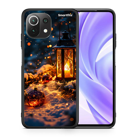Θήκη Xiaomi 11 Lite/Mi 11 Lite Christmas Ornaments από τη Smartfits με σχέδιο στο πίσω μέρος και μαύρο περίβλημα | Xiaomi 11 Lite/Mi 11 Lite Christmas Ornaments case with colorful back and black bezels