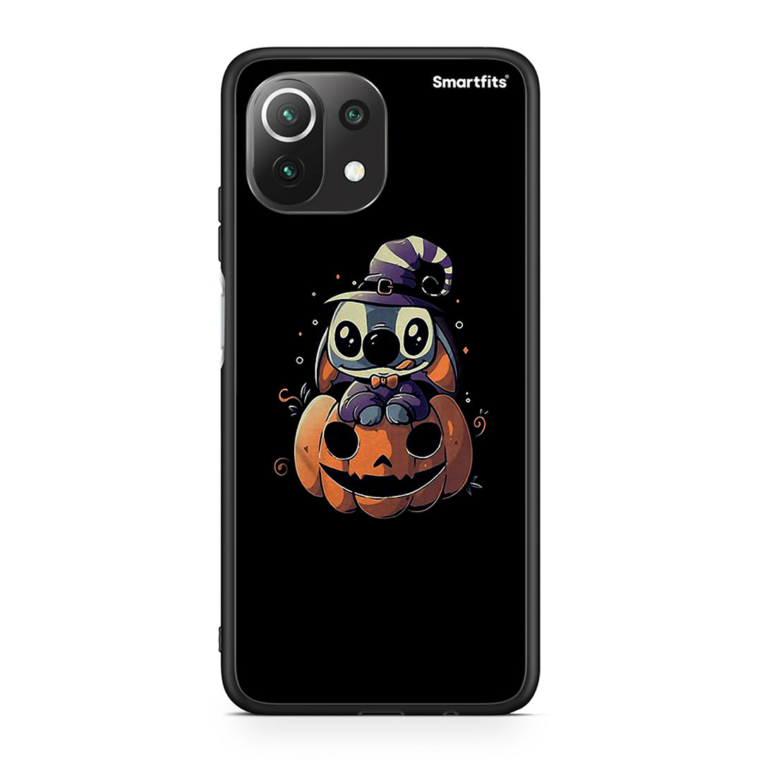 Xiaomi 11 Lite/Mi 11 Lite Halloween Stitch θήκη από τη Smartfits με σχέδιο στο πίσω μέρος και μαύρο περίβλημα | Smartphone case with colorful back and black bezels by Smartfits