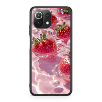 Thumbnail for Xiaomi 11 Lite/Mi 11 Lite Juicy Strawberries θήκη από τη Smartfits με σχέδιο στο πίσω μέρος και μαύρο περίβλημα | Smartphone case with colorful back and black bezels by Smartfits