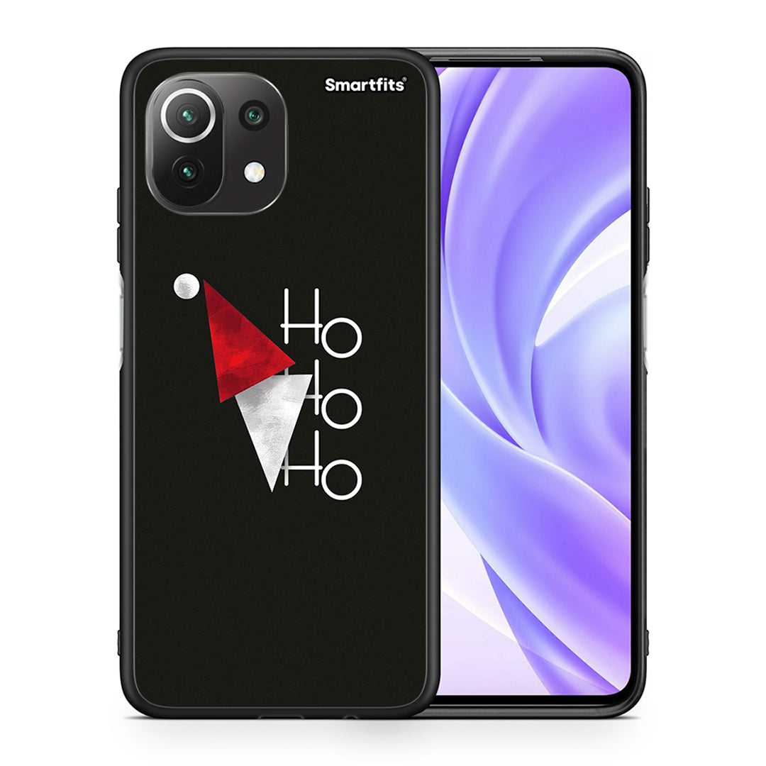 Θήκη Xiaomi 11 Lite/Mi 11 Lite Minimal Christmas από τη Smartfits με σχέδιο στο πίσω μέρος και μαύρο περίβλημα | Xiaomi 11 Lite/Mi 11 Lite Minimal Christmas case with colorful back and black bezels