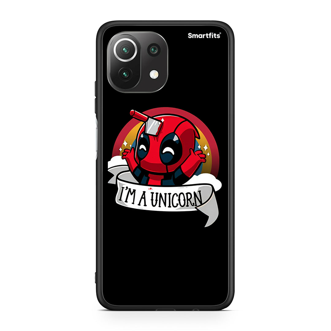 Xiaomi 11 Lite/Mi 11 Lite Unicorn Deadpool θήκη από τη Smartfits με σχέδιο στο πίσω μέρος και μαύρο περίβλημα | Smartphone case with colorful back and black bezels by Smartfits