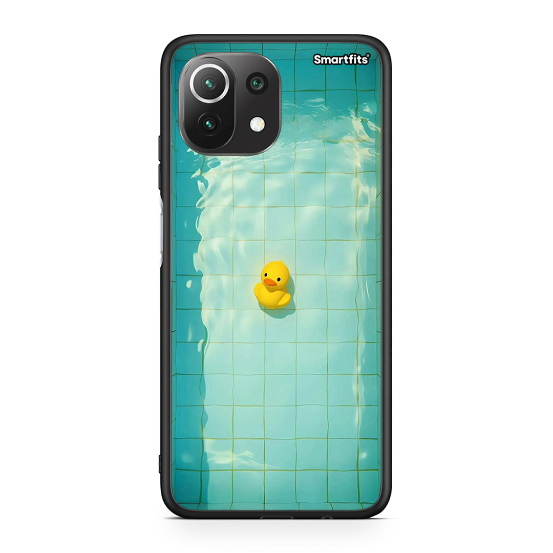 Xiaomi 11 Lite/Mi 11 Lite Yellow Duck θήκη από τη Smartfits με σχέδιο στο πίσω μέρος και μαύρο περίβλημα | Smartphone case with colorful back and black bezels by Smartfits