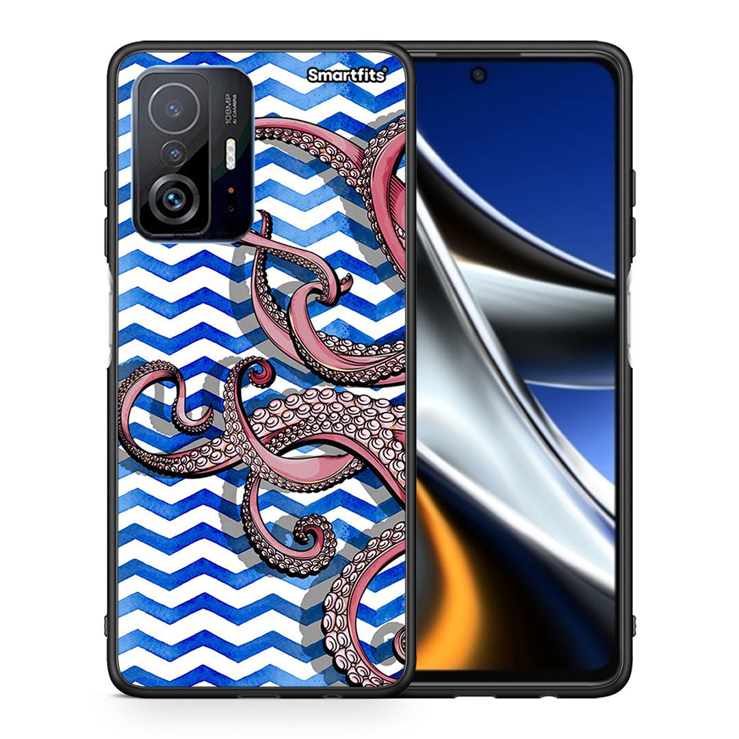 Θήκη Xiaomi 11T/11T Pro Chevron Devilfish από τη Smartfits με σχέδιο στο πίσω μέρος και μαύρο περίβλημα | Xiaomi 11T/11T Pro Chevron Devilfish case with colorful back and black bezels