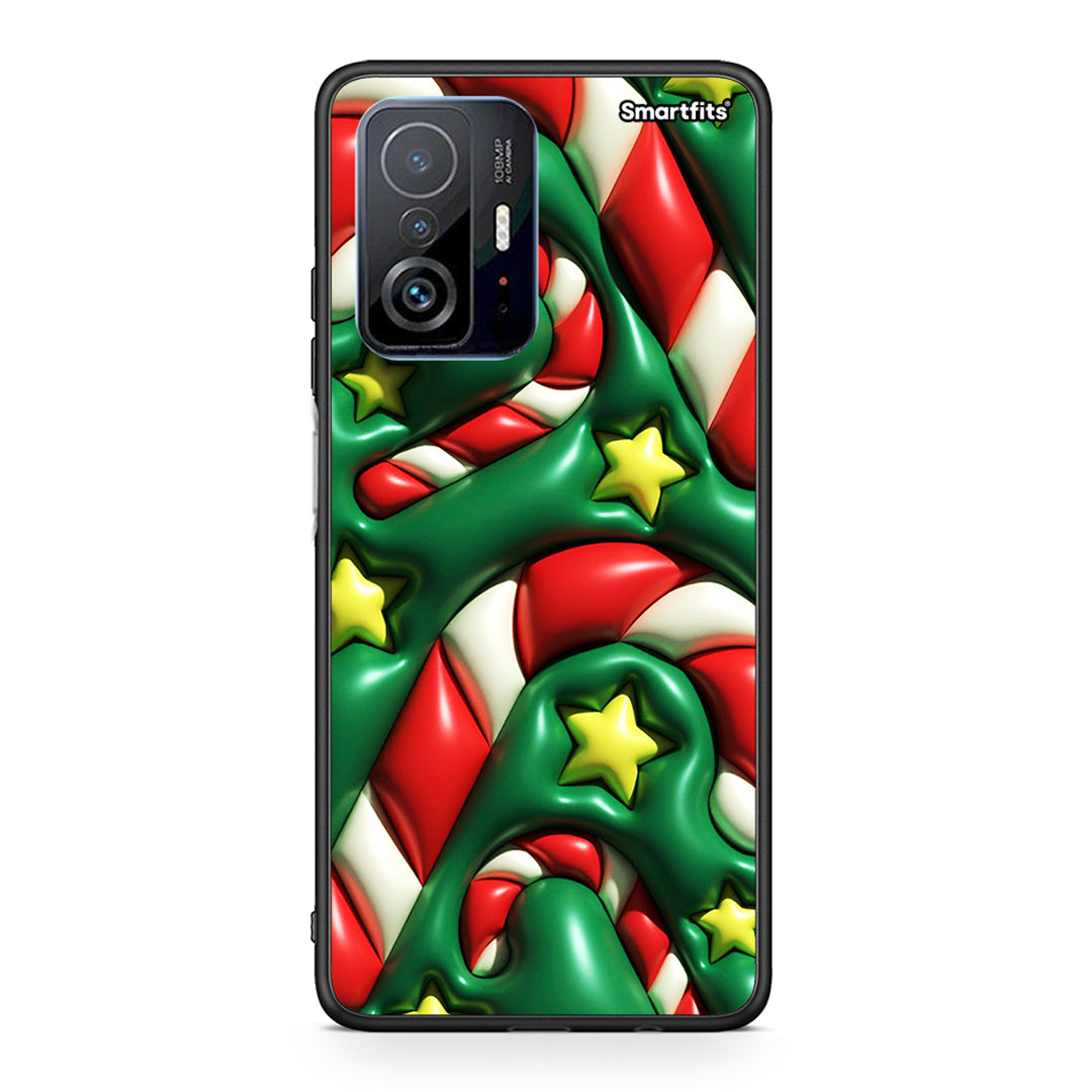 Xiaomi 11T/11T Pro Christmas Bubbles θήκη από τη Smartfits με σχέδιο στο πίσω μέρος και μαύρο περίβλημα | Smartphone case with colorful back and black bezels by Smartfits