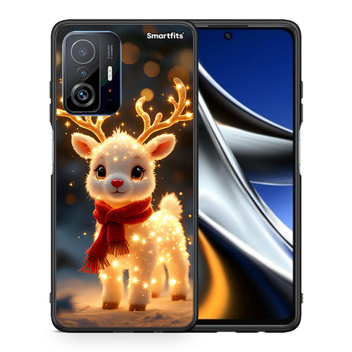 Θήκη Xiaomi 11T/11T Pro Christmas Cutie από τη Smartfits με σχέδιο στο πίσω μέρος και μαύρο περίβλημα | Xiaomi 11T/11T Pro Christmas Cutie case with colorful back and black bezels