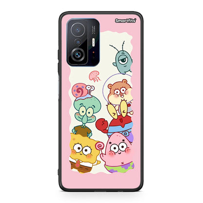 Xiaomi 11T/11T Pro Cute Companion θήκη από τη Smartfits με σχέδιο στο πίσω μέρος και μαύρο περίβλημα | Smartphone case with colorful back and black bezels by Smartfits