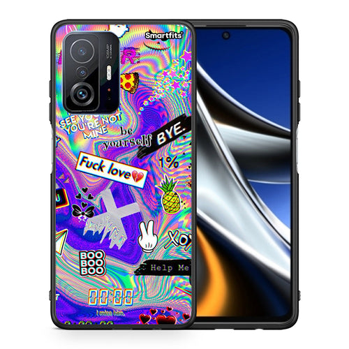 Θήκη Xiaomi 11T/11T Pro Game Over από τη Smartfits με σχέδιο στο πίσω μέρος και μαύρο περίβλημα | Xiaomi 11T/11T Pro Game Over case with colorful back and black bezels