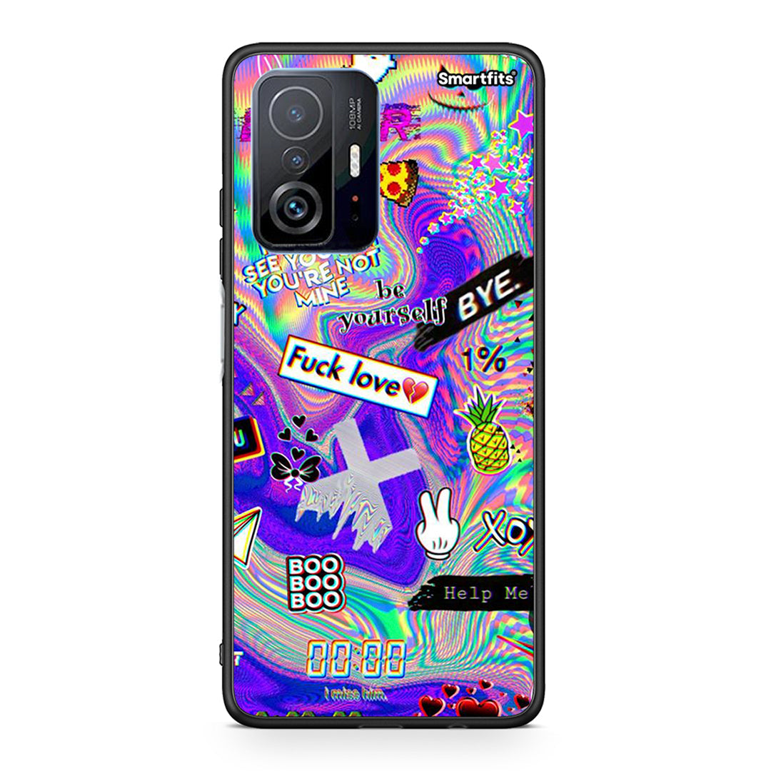 Xiaomi 11T/11T Pro Game Over θήκη από τη Smartfits με σχέδιο στο πίσω μέρος και μαύρο περίβλημα | Smartphone case with colorful back and black bezels by Smartfits