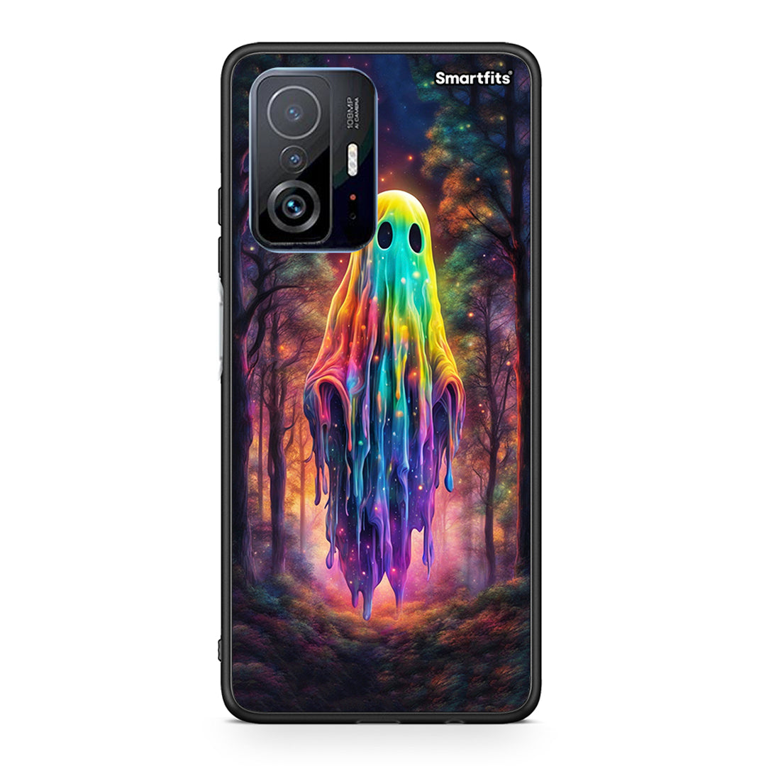 Xiaomi 11T/11T Pro Halloween Ghost θήκη από τη Smartfits με σχέδιο στο πίσω μέρος και μαύρο περίβλημα | Smartphone case with colorful back and black bezels by Smartfits