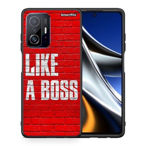 Θήκη Xiaomi 11T/11T Pro Like A Boss από τη Smartfits με σχέδιο στο πίσω μέρος και μαύρο περίβλημα | Xiaomi 11T/11T Pro Like A Boss case with colorful back and black bezels