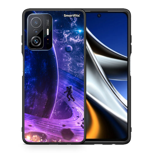 Θήκη Xiaomi 11T/11T Pro Lost Astronaut από τη Smartfits με σχέδιο στο πίσω μέρος και μαύρο περίβλημα | Xiaomi 11T/11T Pro Lost Astronaut case with colorful back and black bezels