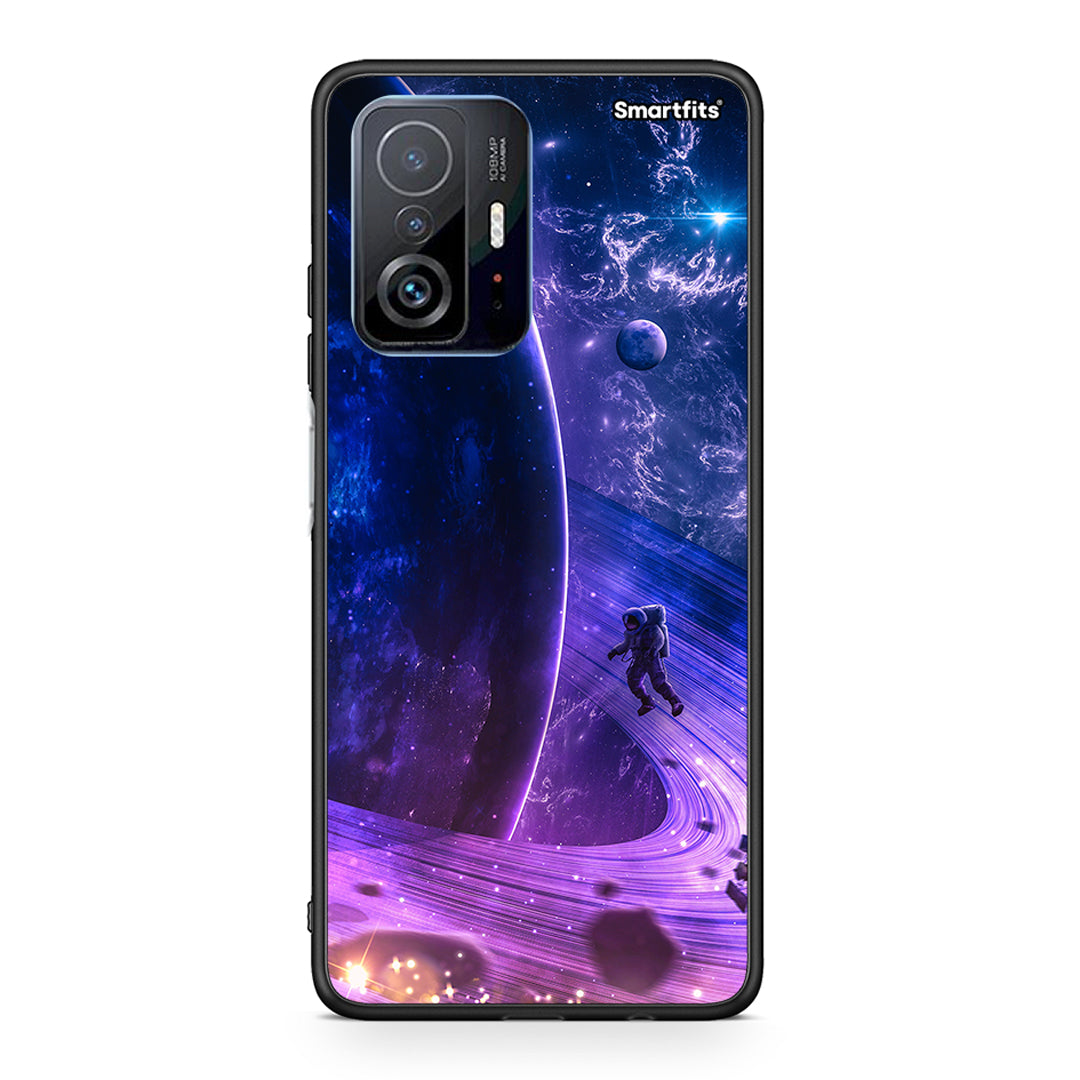 Xiaomi 11T/11T Pro Lost Astronaut θήκη από τη Smartfits με σχέδιο στο πίσω μέρος και μαύρο περίβλημα | Smartphone case with colorful back and black bezels by Smartfits